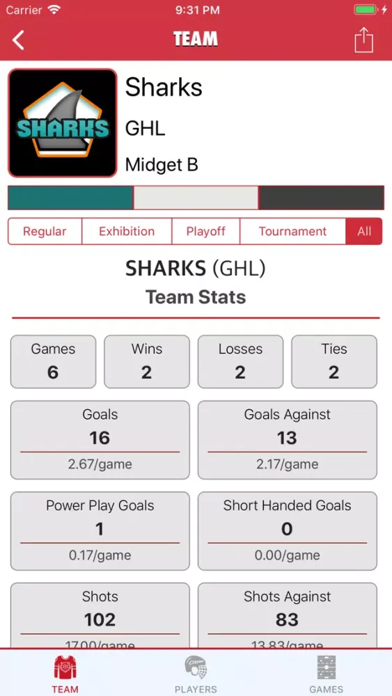 Goaliath Hockey Stats Tracker Ekran Görüntüleri