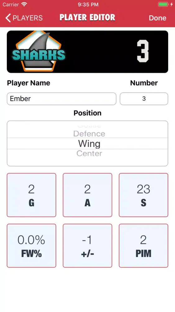 Goaliath Hockey Stats Tracker Ekran Görüntüleri