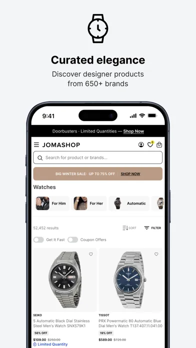 Jomashop 스크린샷