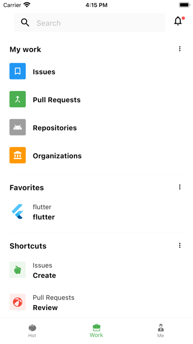 Ảnh chụp màn hình của Gitown for Github