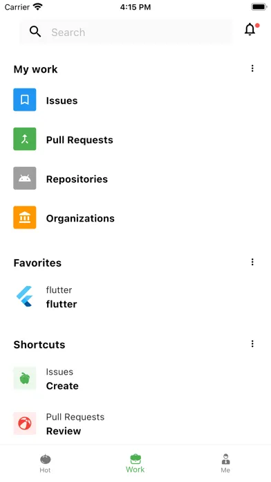 Tangkapan layar Gitown for Github