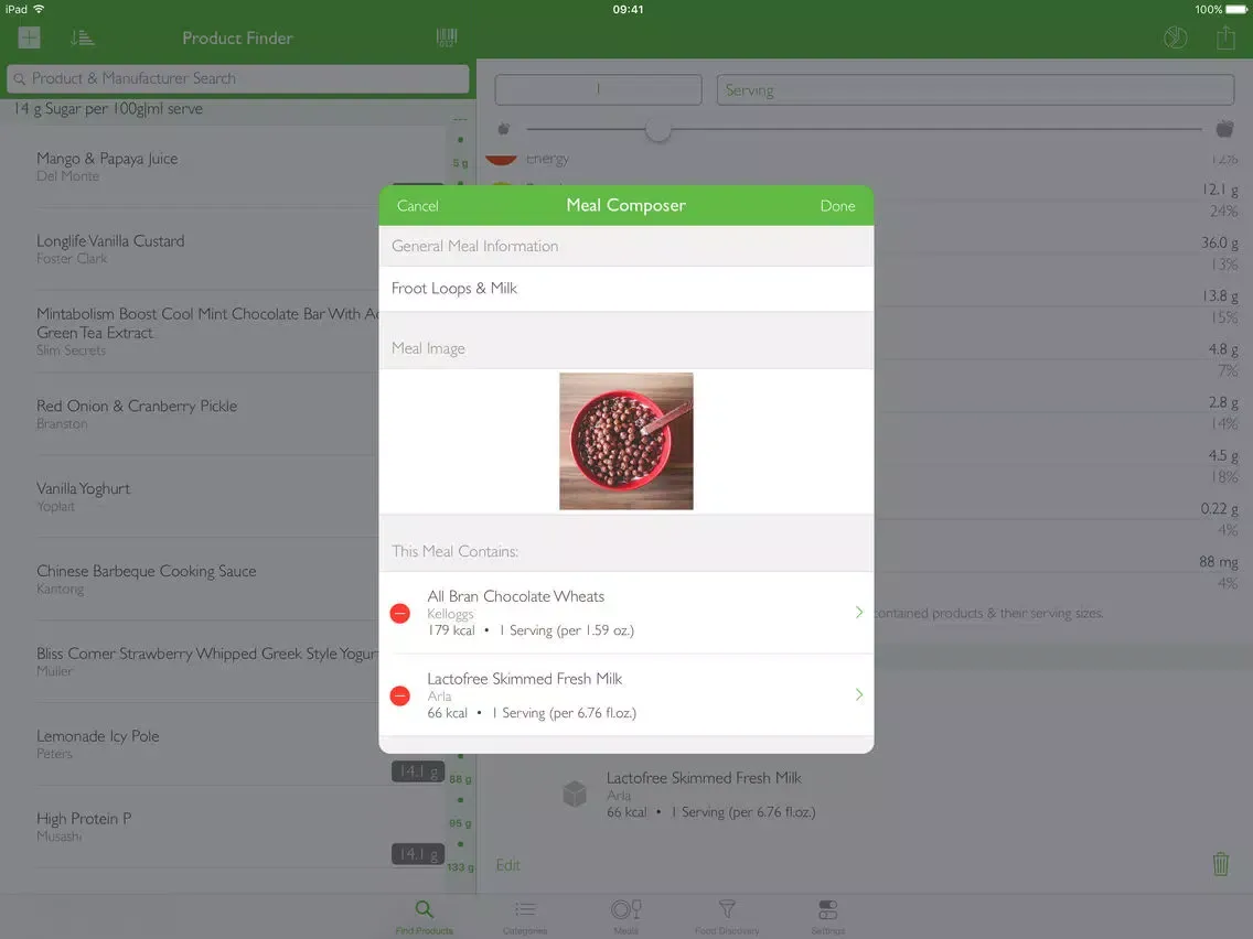 Zrzuty ekranu Supermarket Food Nutrition & Calorie Guide iPad 