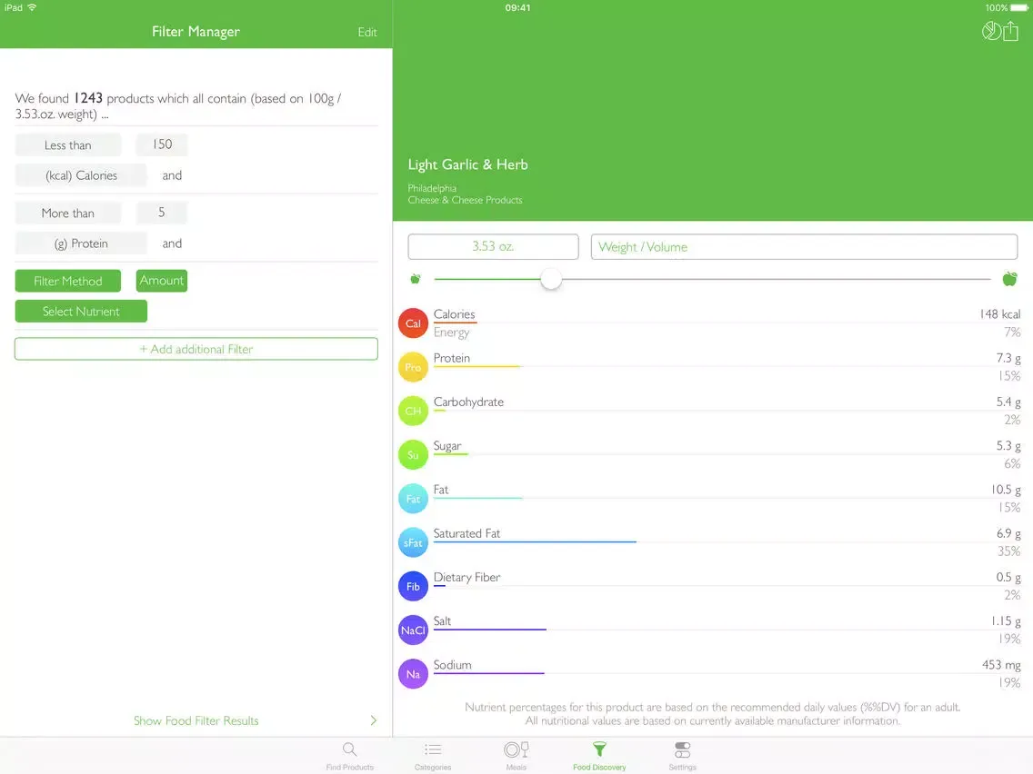 Zrzuty ekranu Supermarket Food Nutrition & Calorie Guide iPad 