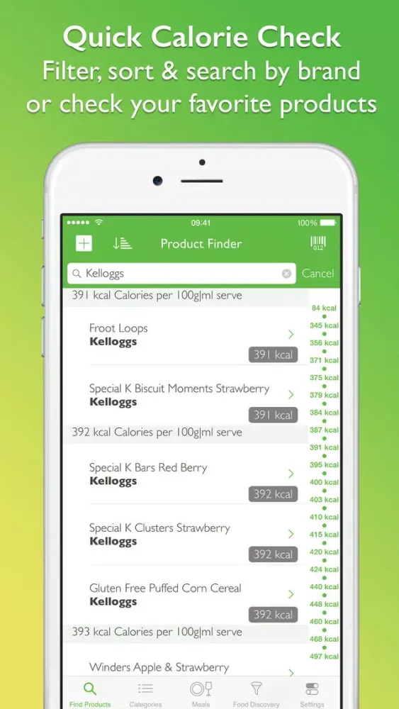 Zrzuty ekranu Supermarket Food Nutrition & Calorie Guide