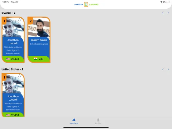 Screenshot di Linked Leaders iPad 