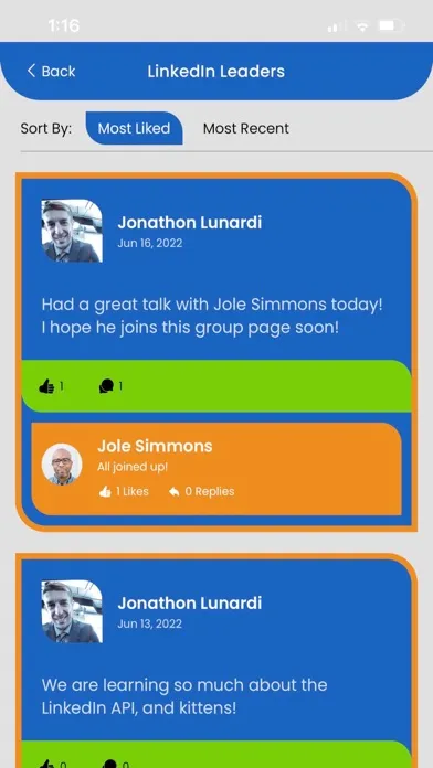 Screenshot di Linked Leaders
