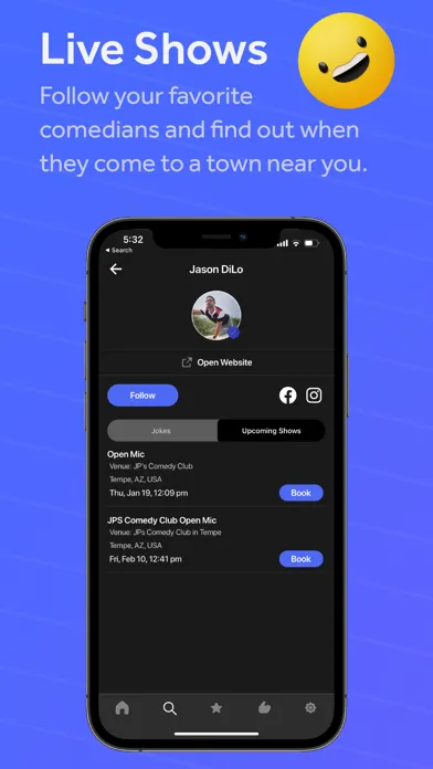 ROFL Stand-up Comedy Video App Screenshots