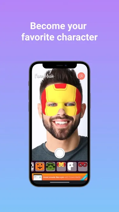 Face Mask - Augmented Reality Screenshots