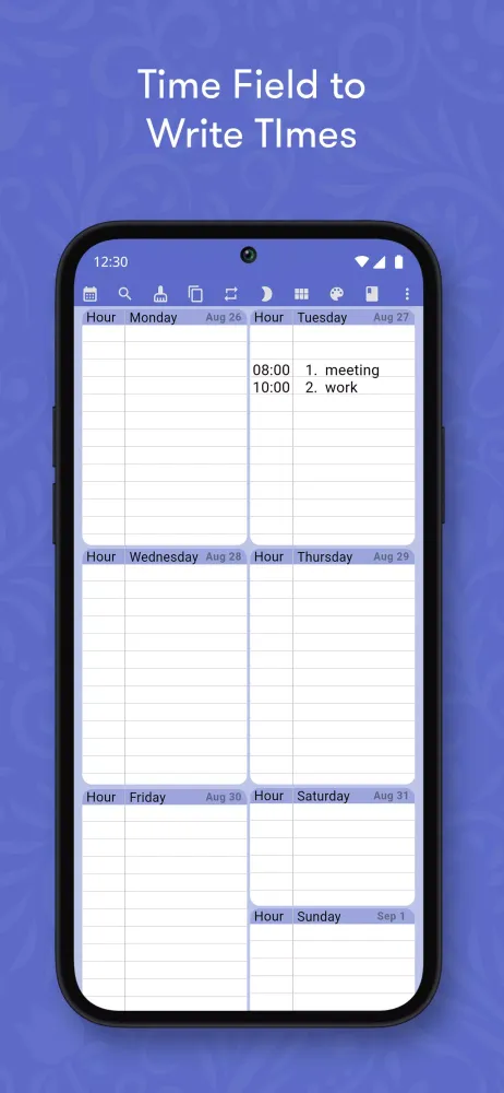 Weekly Planner Screenshots