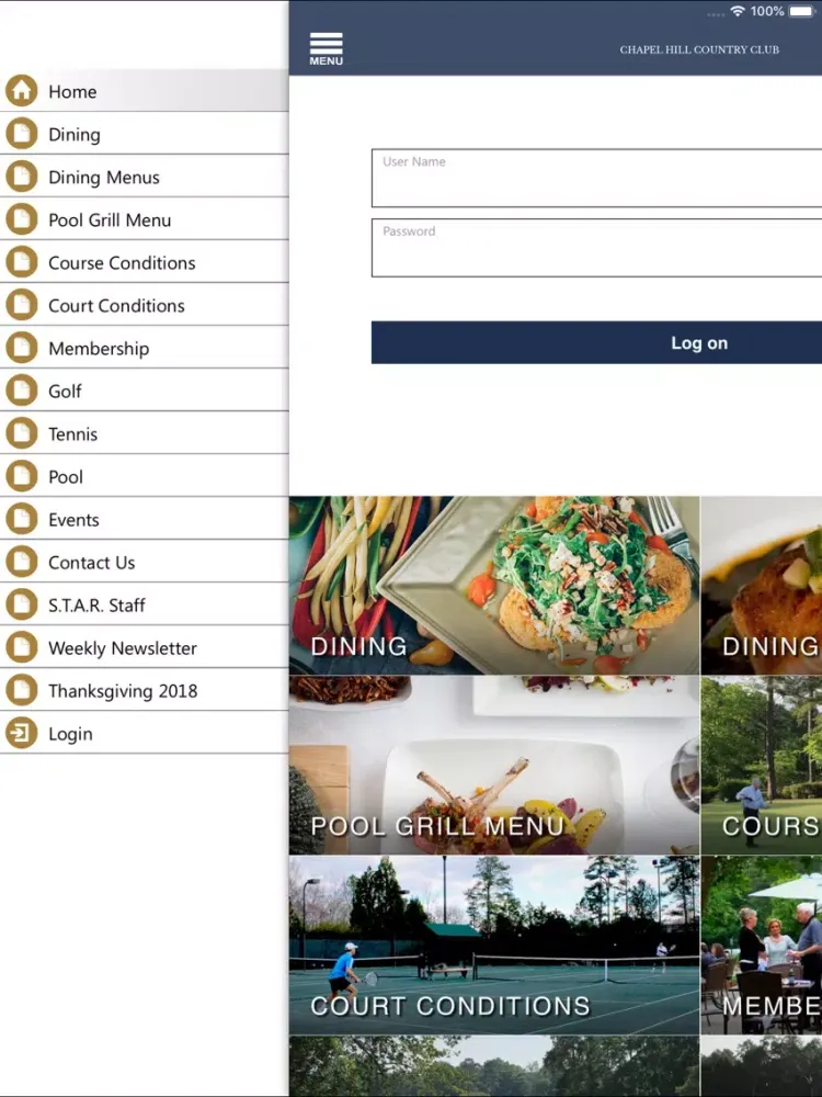 Chapel Hill Country Club iPad  스크린샷