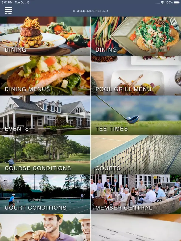 Chapel Hill Country Club iPad  스크린샷