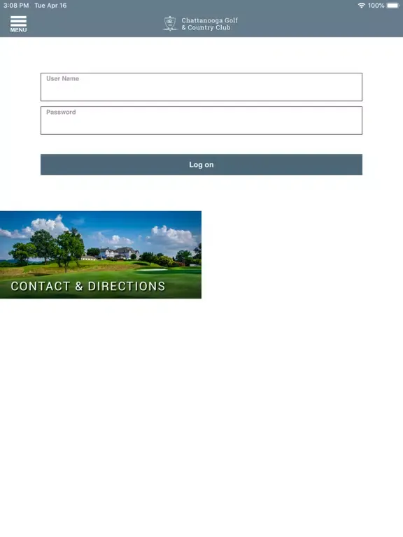 Tangkapan skrin Chattanooga Golf Country Club iPad 