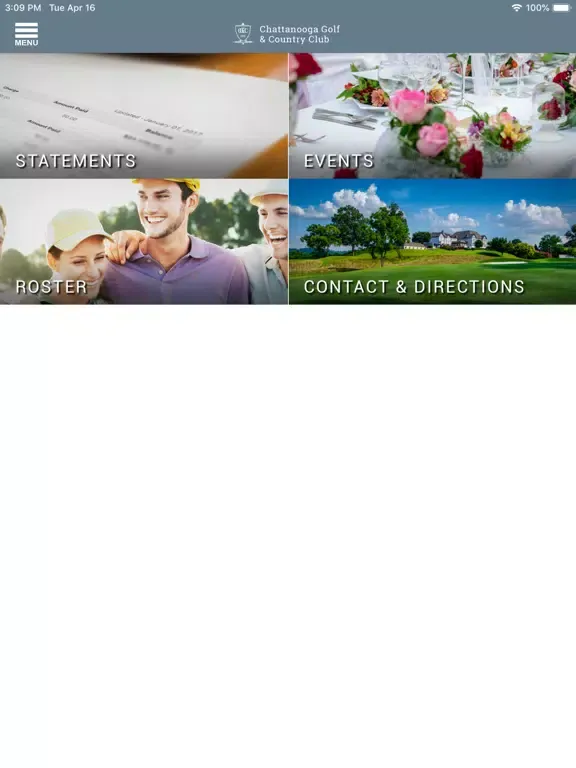 Tangkapan skrin Chattanooga Golf Country Club iPad 