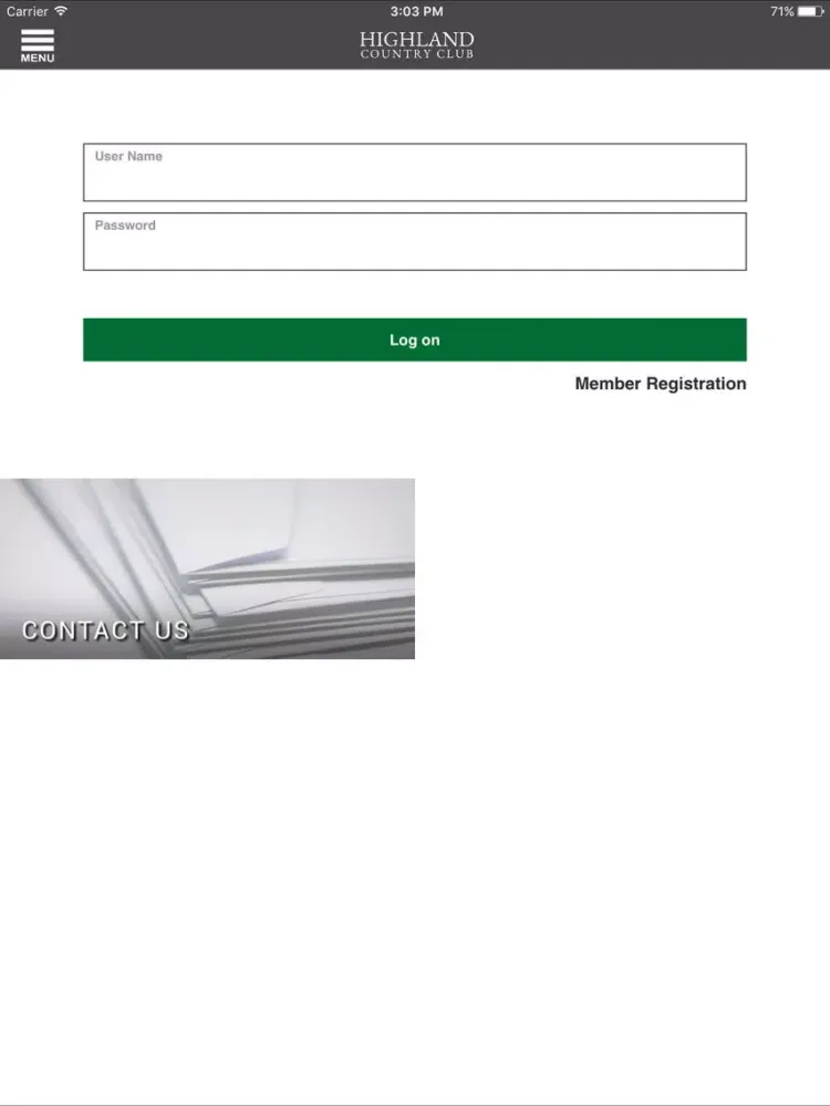 Highland Country Club NC iPad 應用截圖