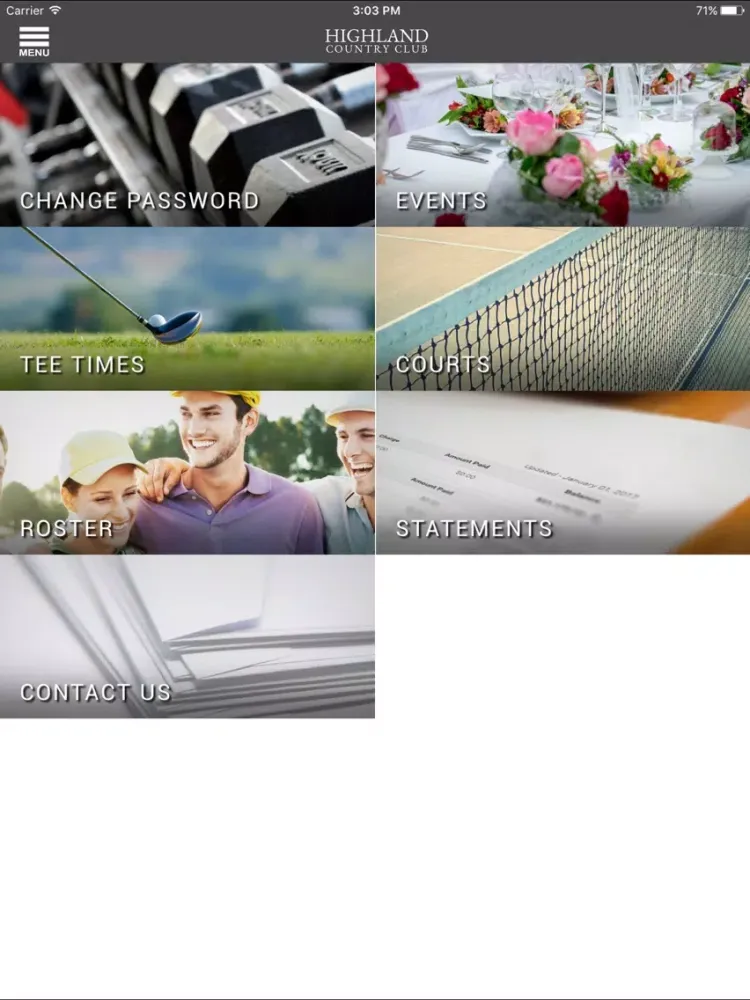 Highland Country Club NC iPad 應用截圖