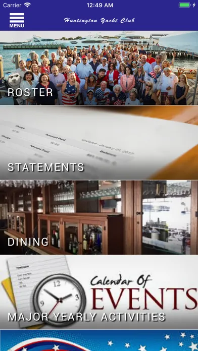 Capturas de tela do Huntington Yacht Club