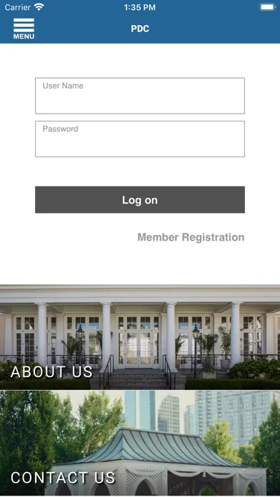 Tangkapan layar The PDC App