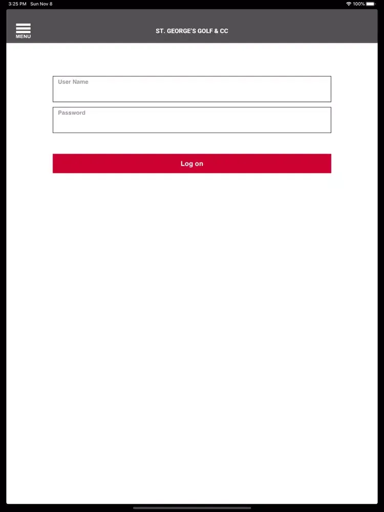 Ảnh chụp màn hình của St. George's G&CC iPad 