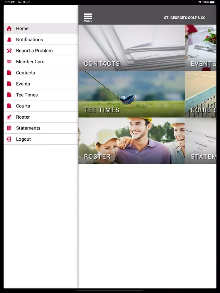 Ảnh chụp màn hình của St. George's G&CC iPad 