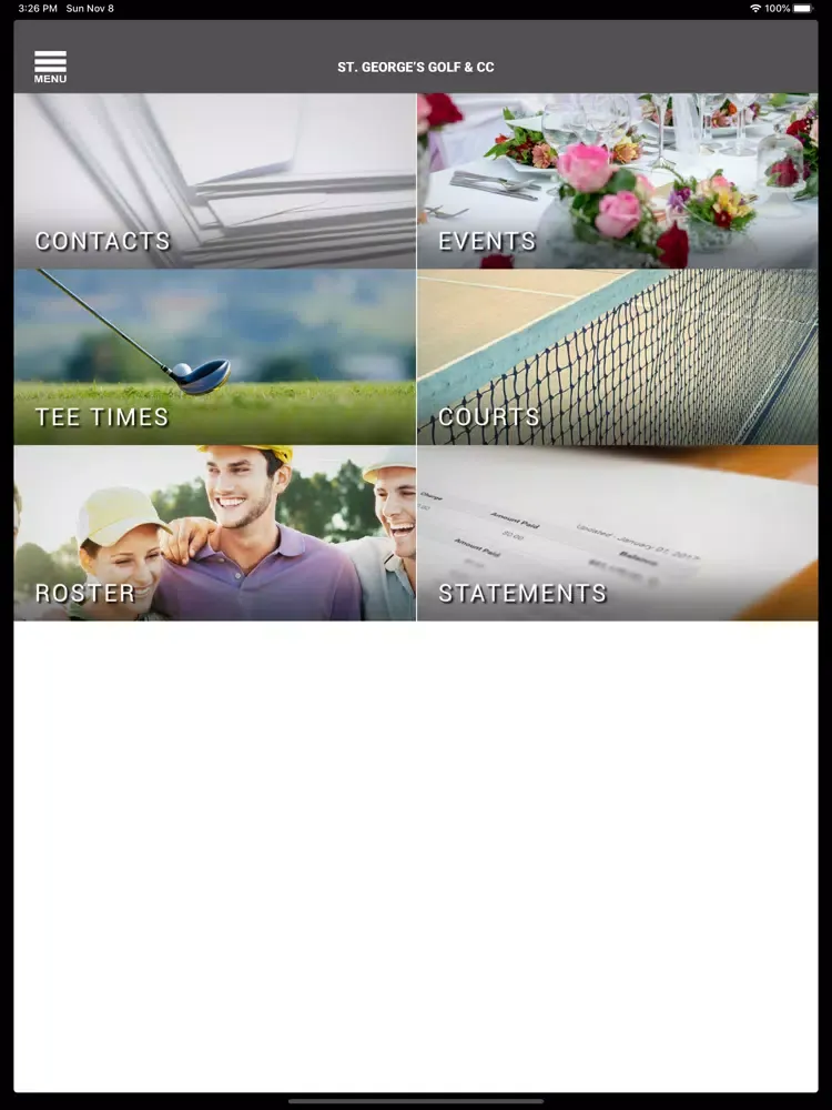 Ảnh chụp màn hình của St. George's G&CC iPad 