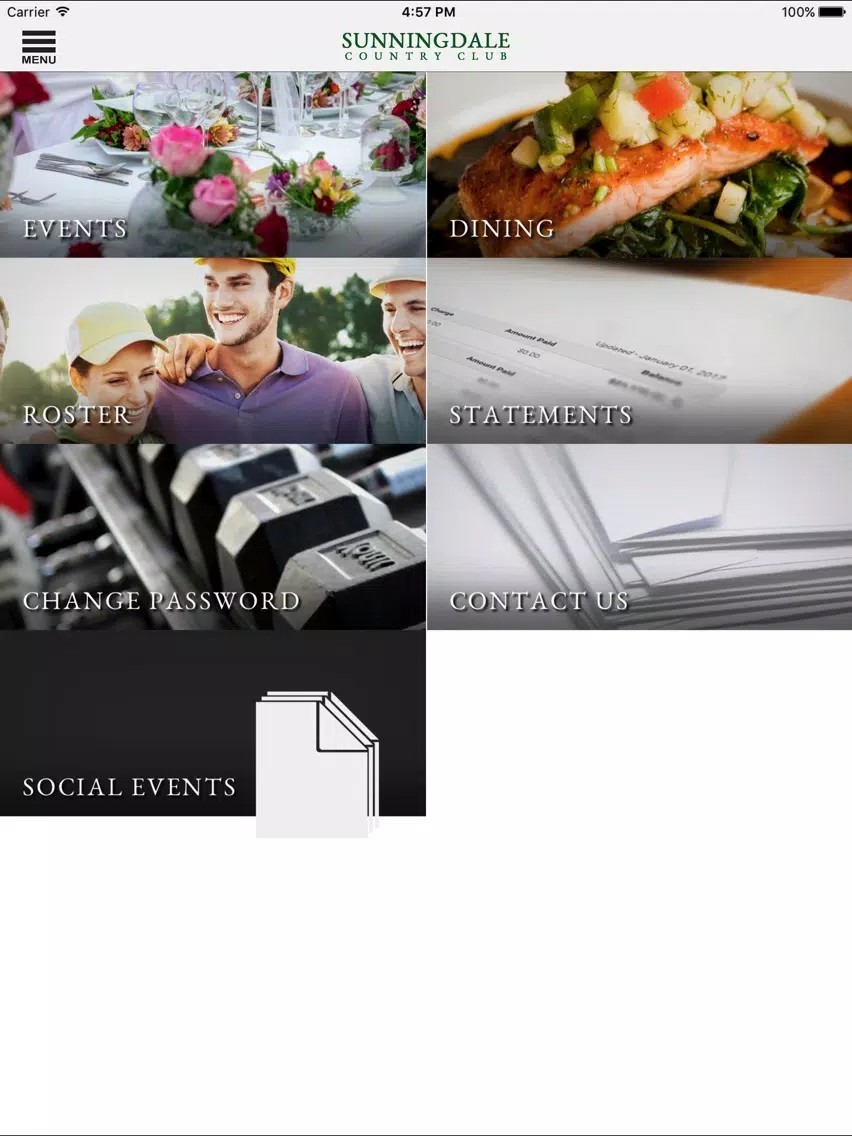 Tangkapan skrin Sunningdale Country Club iPad 
