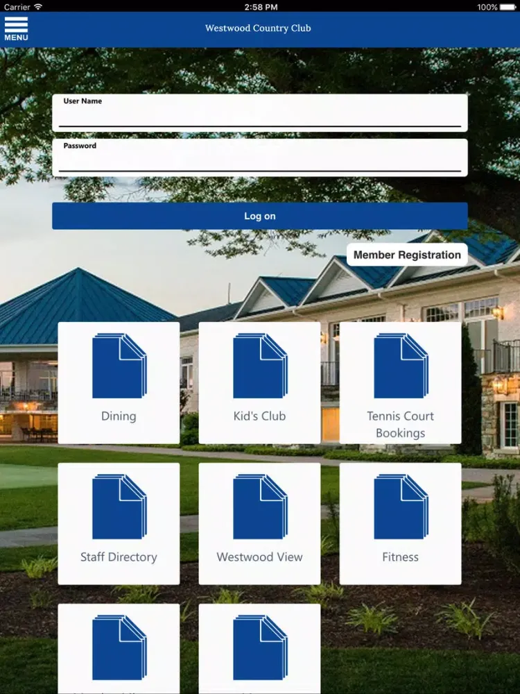 Westwood Country Club iPad 應用截圖