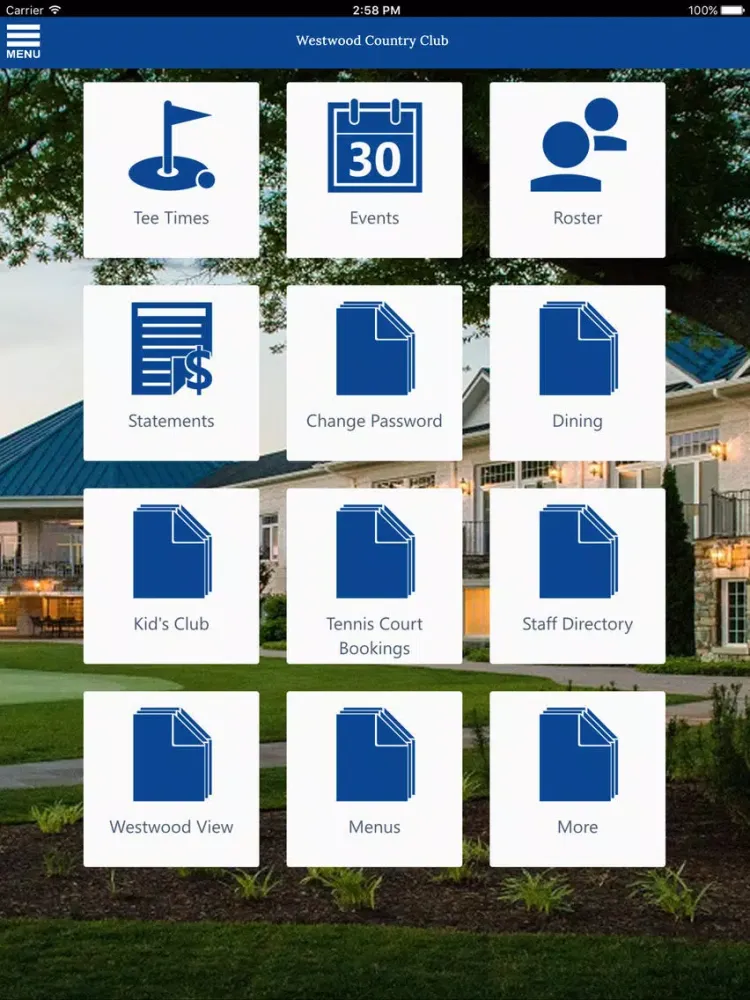 Westwood Country Club iPad 應用截圖
