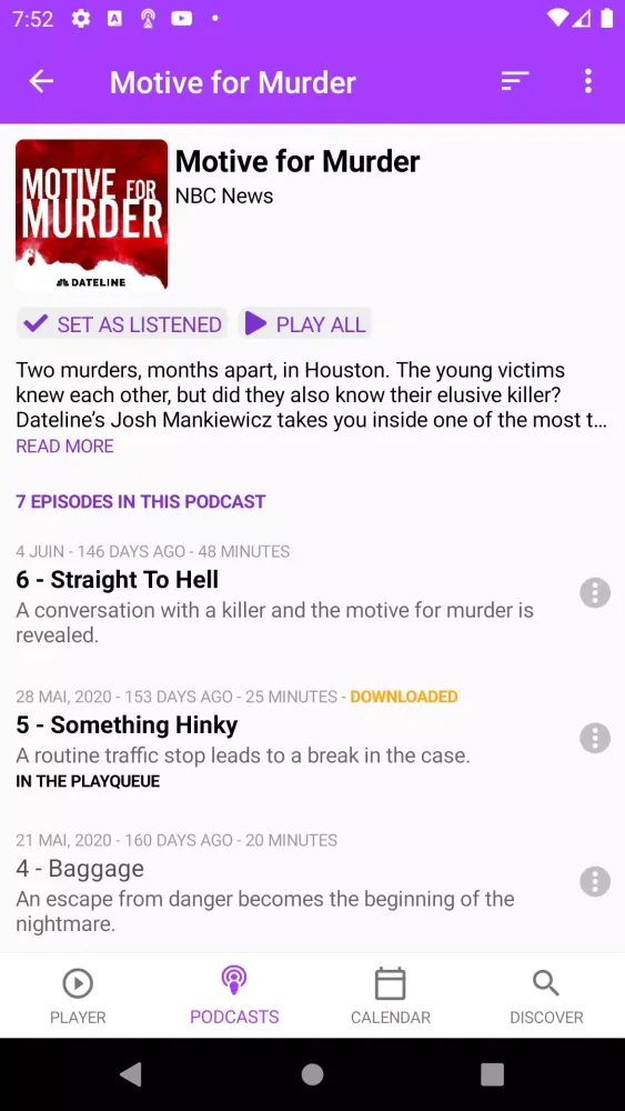 Capturas de tela do Podcasts Player and tracker