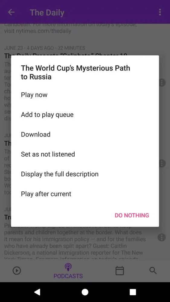 Capturas de tela do Podcasts Player and tracker