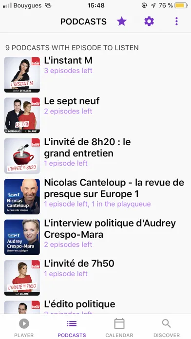 Podcasts Tracker 스크린샷