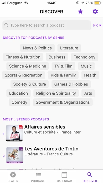 Podcasts Tracker 스크린샷