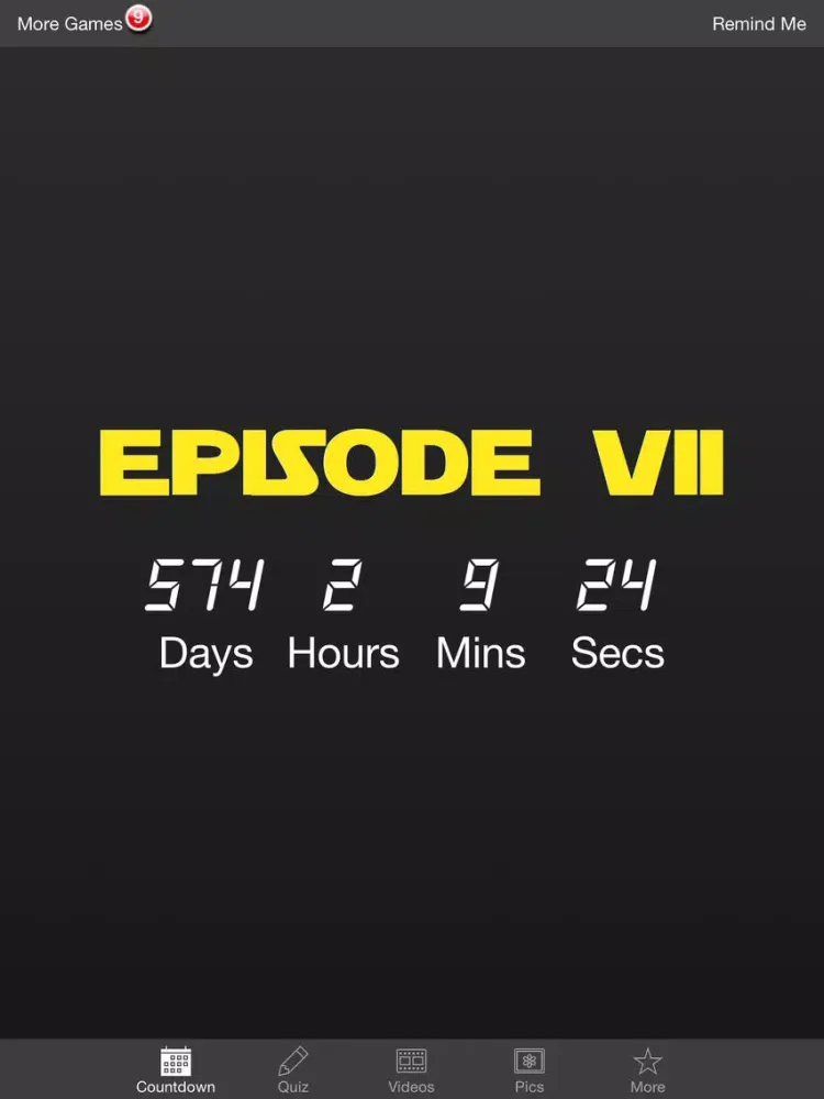 Countdown - Star Wars: Episode VII Edition iPad 应用截图