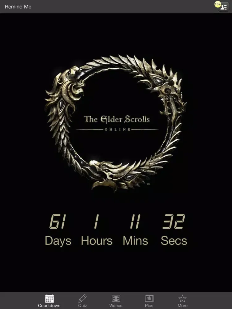 Countdown for Elder Scrolls Online iPad  スクリーンショット