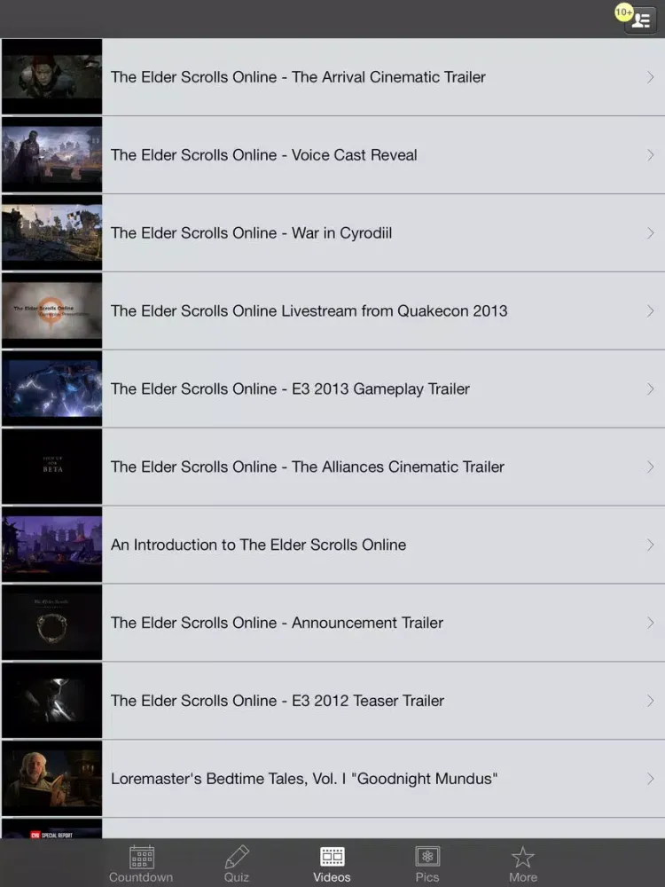 Countdown for Elder Scrolls Online iPad  スクリーンショット