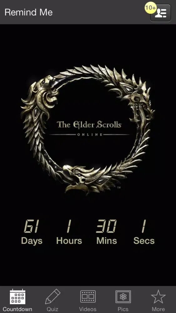 Countdown for Elder Scrolls Online スクリーンショット