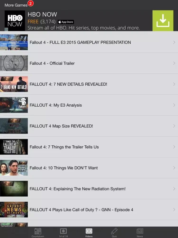 Countdown - Fallout 4 Edition iPad  Ekran Görüntüleri