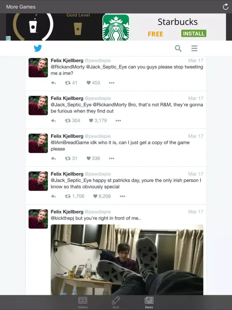Tangkapan skrin Fan Club for PewDiePie iPad 