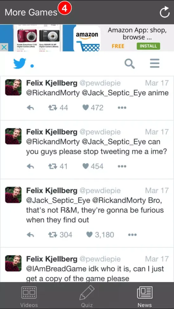 Tangkapan skrin Fan Club for PewDiePie