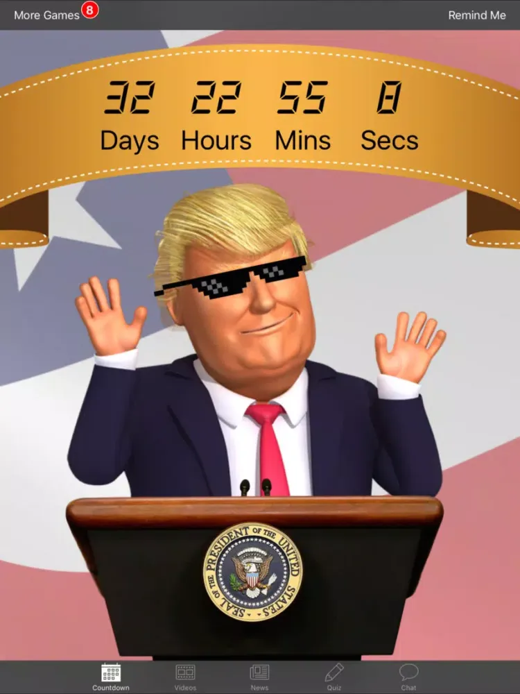 Countdown to President Trump iPad  سکرین شاٹس