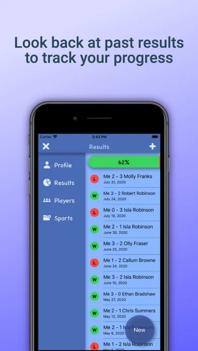 Tangkapan layar Result Log - Save Your Results