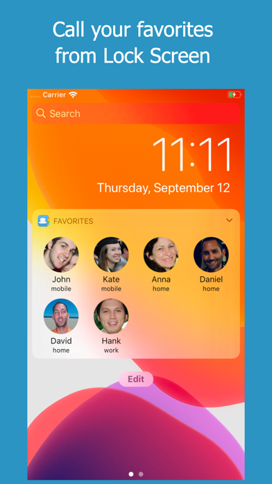 Скриншоты ContactsXL + Favorites Widget