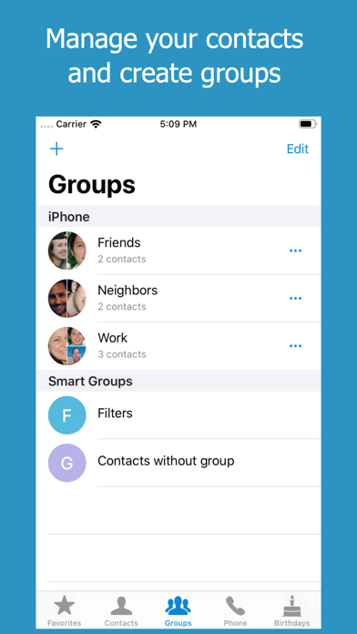 Скриншоты ContactsXL + Favorites Widget