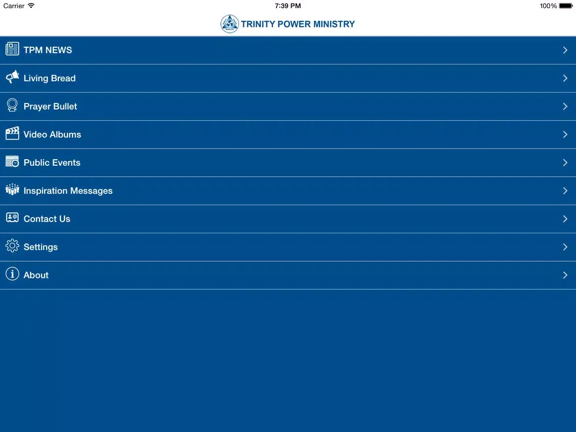 Captures d'écran de TPM - Trinity Power Ministry iPad 