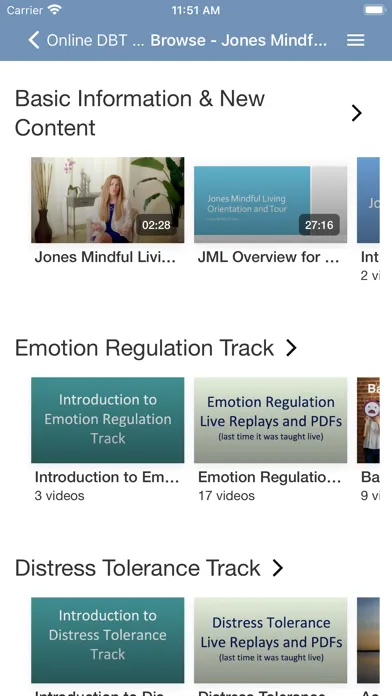 Captures d'écran de Jones Mindful Living DBT
