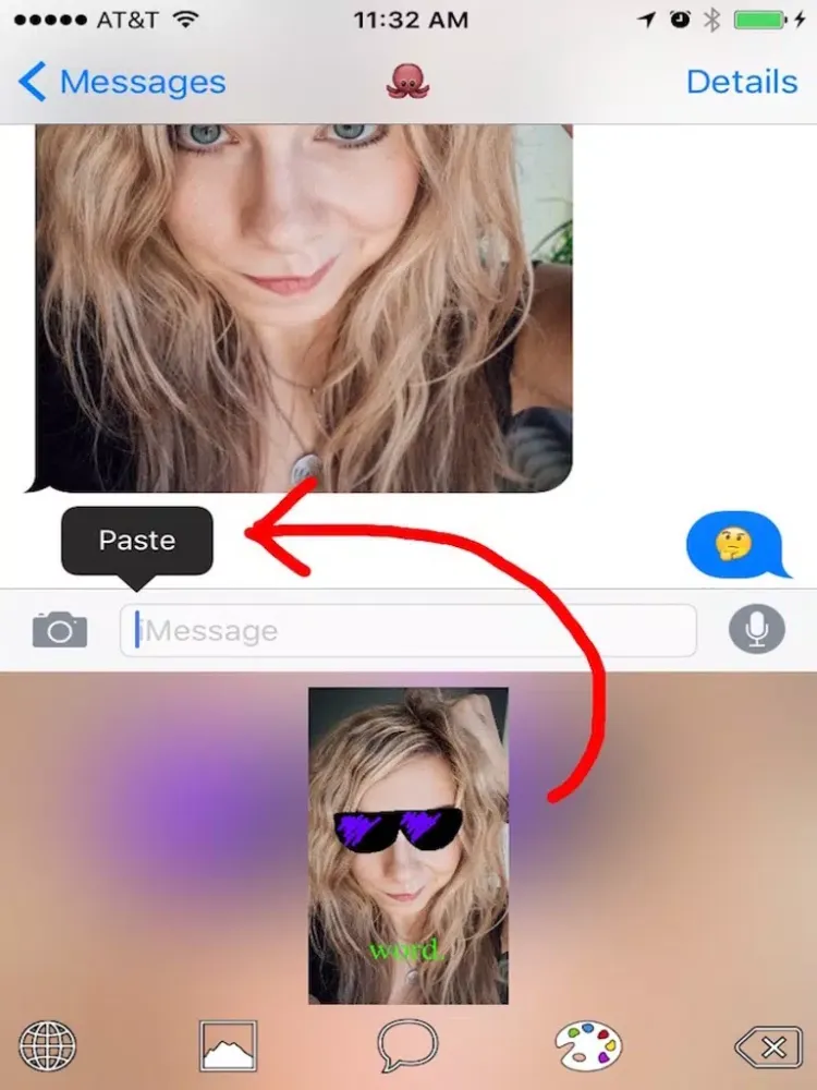 Ảnh chụp màn hình của Doodle Keyboard － Draw on Friends Selfies iPad 