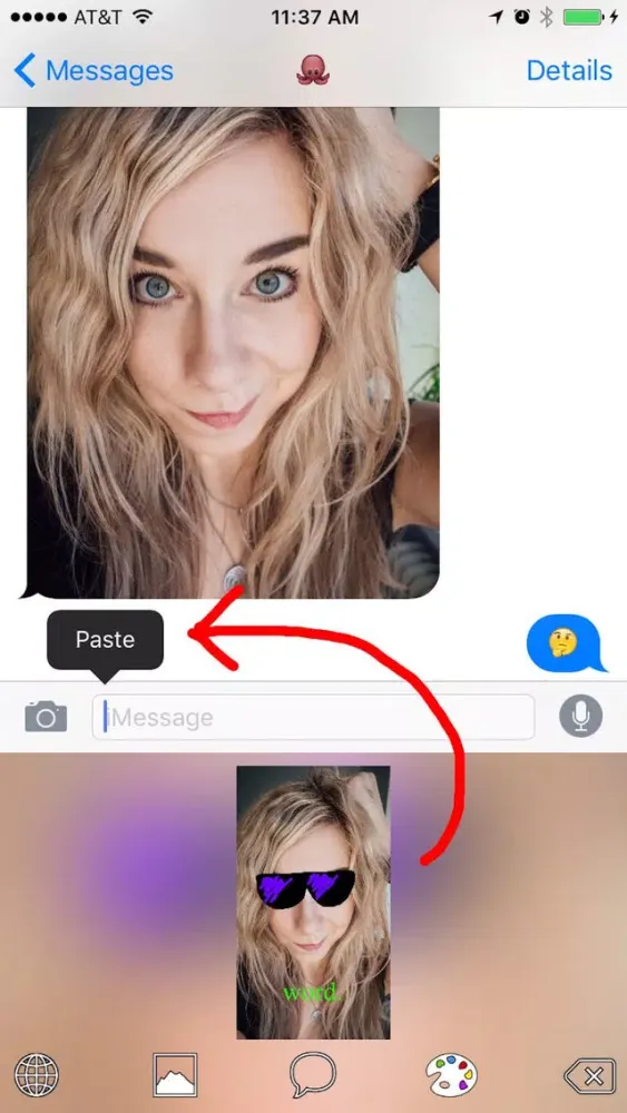 Ảnh chụp màn hình của Doodle Keyboard － Draw on Friends Selfies