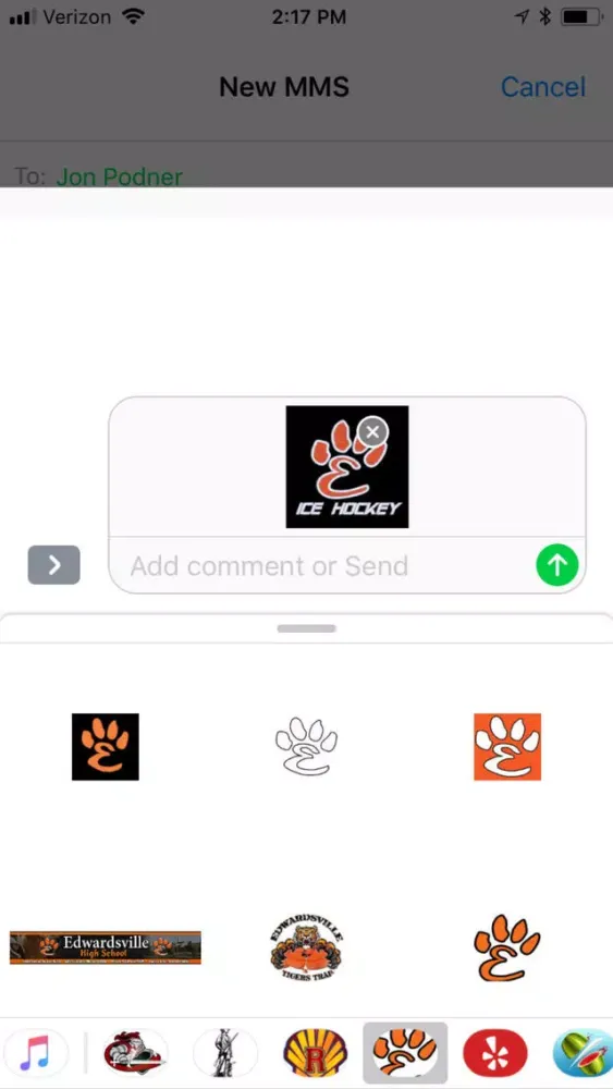 Tangkapan layar EHS Stickers