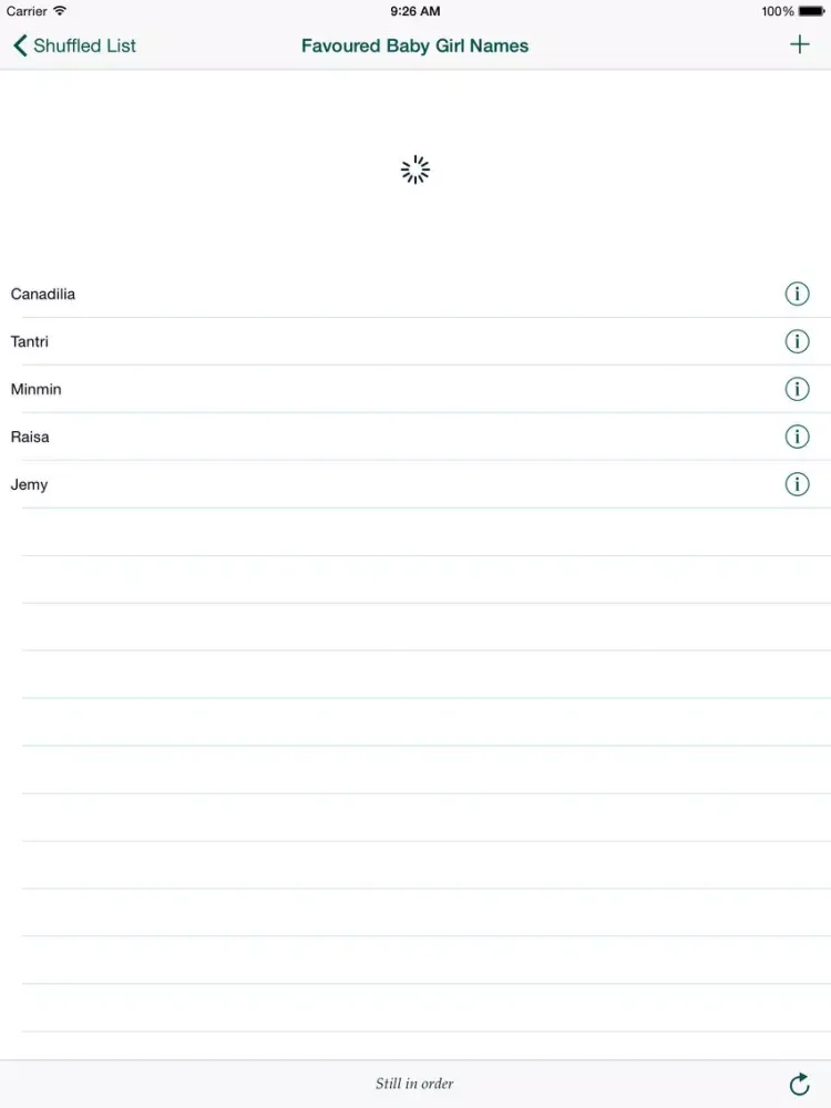 Shuffled List iPad  Ekran Görüntüleri