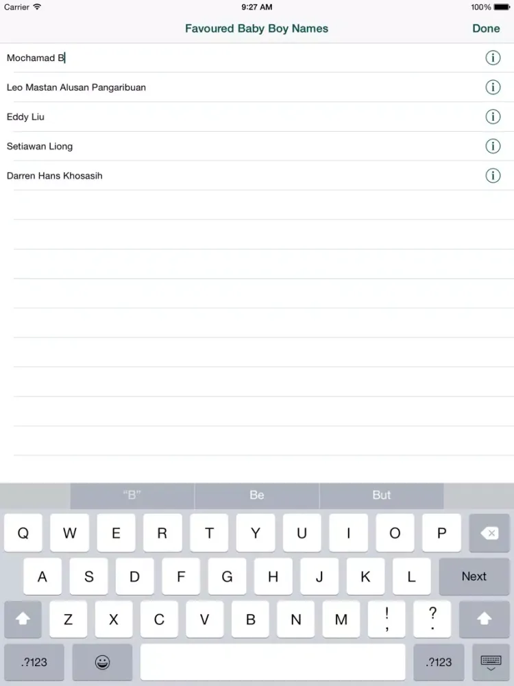 Shuffled List iPad  Ekran Görüntüleri