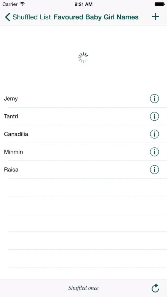 Shuffled List Ekran Görüntüleri
